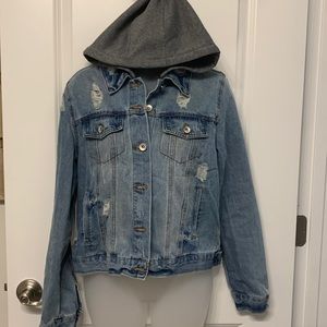 Hoodie Jean jacket cisono M slightly used